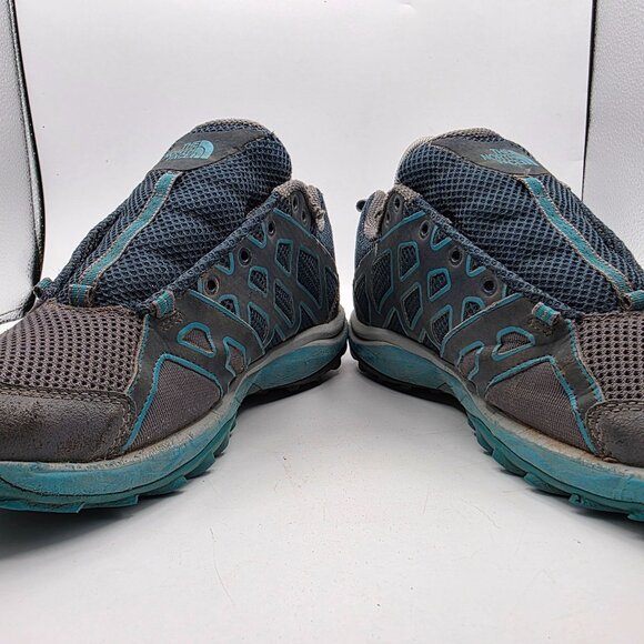 The North Face Hedgehog Guide Womens Size 8.5 Gray Blue GTX Hiking Shoes Camp - Picture 3 of 13